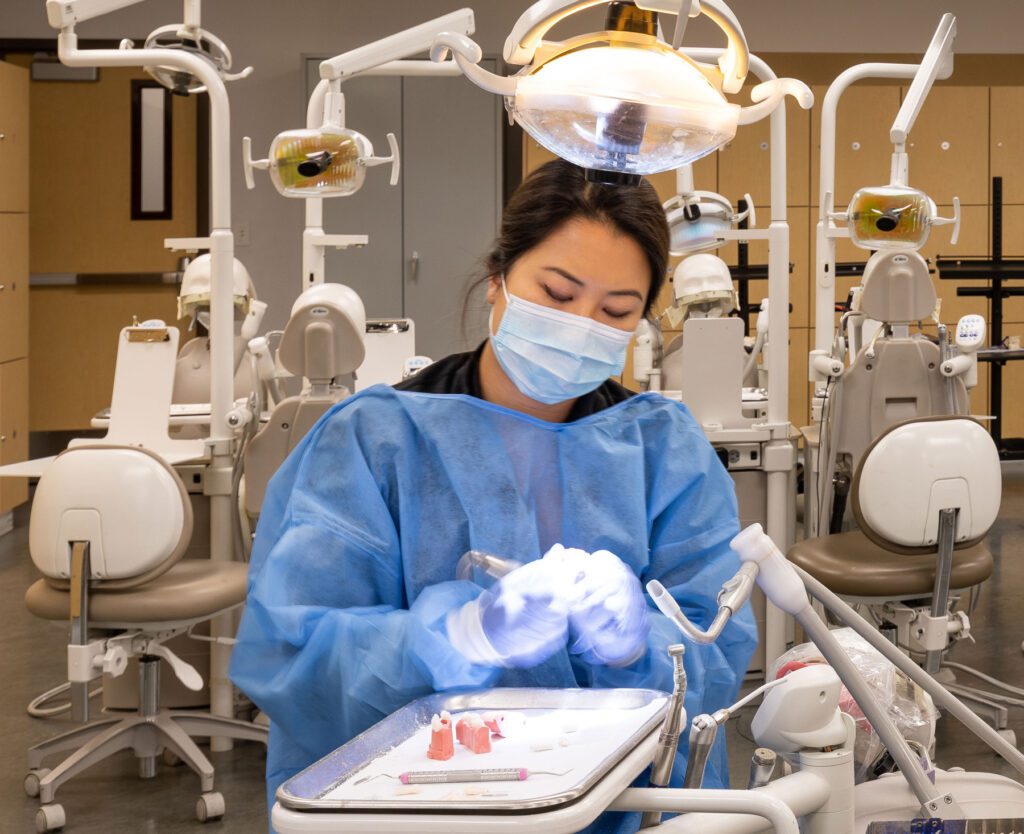 Dental Simulation Lab Student Working